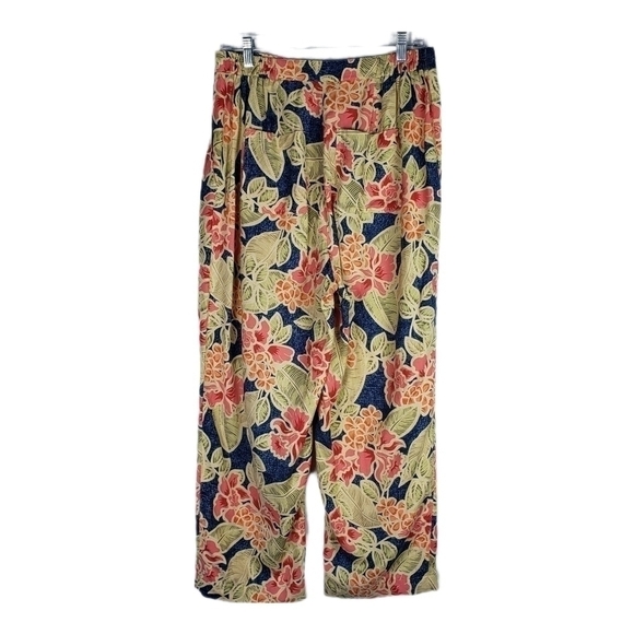 TALBOTS VTG Linen Blend Floral Crop/Ankle  Pant Size 12W. - Picture 2 of 12